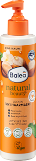 3in1 hajpakolás natural beauty, hullámos, göndör és szöszösödő hajra, bio makadámiaolajjal és sheavajjal Balea