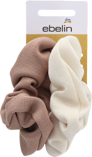 Scrunchie per capelli marrone e bianco ebelin