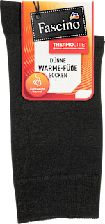 Socken mit Wollanteil Thermolite® schwarz Gr. 39-42 Fascino