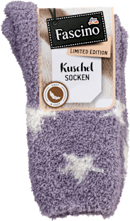 Kuschelsocken mit Stern-Muster lila Gr. 35-38 Fascino