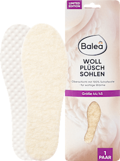 Einlegesohlen Wollplüsch Gr. 44/45 Balea