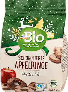 Trockenfrüchte Schokolierte Apfelringe dmBio