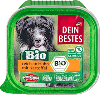 Nassfutter Hund reich an Bio Huhn & Kartoffeln Dein Bestes