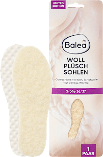 Vložki za čevlje z ovčjo volno, velikost 36-37 (1 par) Balea