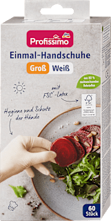 Einmal-Handschuhe weiß Groß (30 Paar) Profissimo