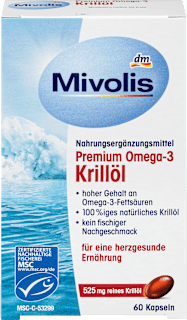 Olio di krill con omega-3 in capsule Mivolis