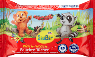 Feuchttücher Wisch-Wasch-Tücher, Reisegröße SauBär