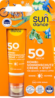 Krema za sunčanje i balzam za usne SPF 50, putna veličina, 25ml+3g SUNDANCE