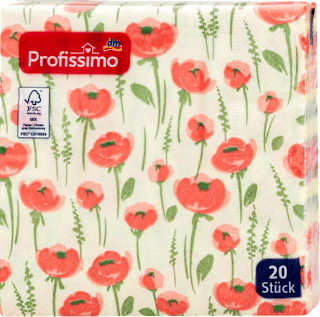 Салфетки с мотив на полски цветя (25 x 25 cm) Profissimo