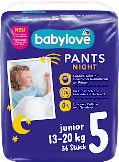 Noćne pelene gaćice, veličina 5 junior (13-20kg) babylove