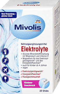 Elektrolitok étrend-kiegészítő, málna ízesítéssel Mivolis