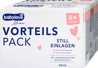 prsní vložky bílé (6x30 ks) babylove Mama