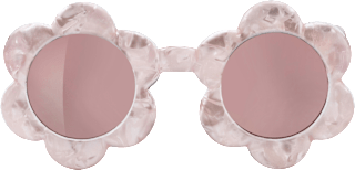 Sonnenbrille Kids rosa Blumenform & rosa getönte Gläser SUNDANCE