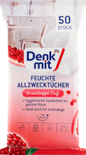 Allzwecktücher feucht mit Granatapfelduft Denkmit