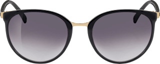 Sonnenbrille Damen schwarz mit goldenen Metalldetails SUNDANCE