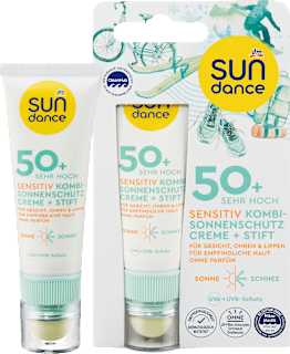 Слънцезащитен крем за лице + Стик Sensitiv SPF50+ (25ml + 3g) sundance