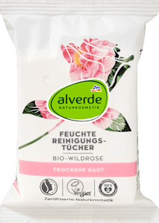 Vlažne maramice za čišćenje lica za osetljivu kožu - divlja ruža alverde NATURKOSMETIK
