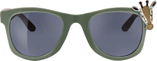 Sonnenbrille Kids olivgrünes Gestell mit Giraffe, braune Bügel SUNDANCE