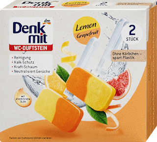 Vonný WC blok s vôňou citrón a grep Denkmit
