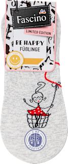 Füßlinge mit Ballon-Motiv grau Gr. 35-38 Fascino