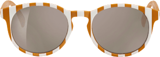 Sonnenbrille Junior orange mit weißen Streifen SUNDANCE