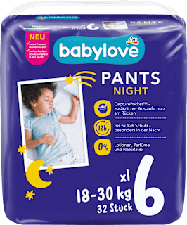 Noćne pelene gaćice, veličina 6 xl (18-30kg) babylove