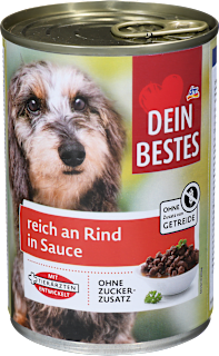 Karma mokra dla psa z wołowiną w sosie Dein Bestes