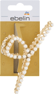 skřipec do vlasů s perlami, zlatý ebelin