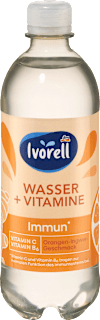 Erfrischungsgetränk, Wasser + Vitamine Immun Orange-Ingwer Ivorell