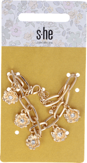 Armband Gold-Optik mit Perlen SHE