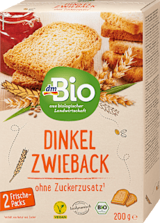 Brot Dinkel Zwieback (2x11 Stück) dmBio