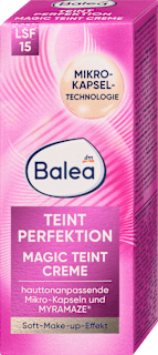 Rozjasňujúci a tónovací pleťový krém Teint Perfektion Magic s OF 10 Balea