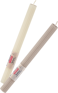 Stabkerze Rille champagner / light powder Profissimo