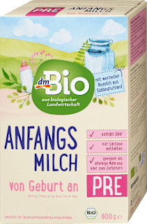 počáteční mléčná kojenecká výživa PRE 0m dmBio