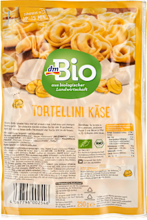 Nudeln, Tortellini mit Käse gefüllt dmBio