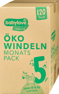 nature pelene, veličina 5 junior (10-16 kg), mesečno pakovanje: 4 x 30 kom. babylove nature