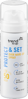 PROTECT & SET sprej za fiksiranje šminke i zaštitu od sunca, SPF 50 trend !t up