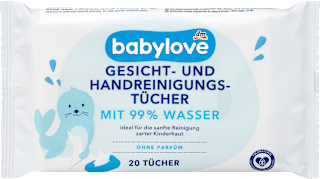 Vlažni robčki za obraz in roke z 99 % vode babylove