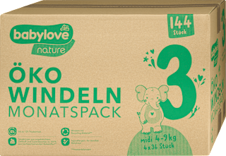 nature pelene, veličina 3 midi (4-9 kg), mesečno pakovanje: 4 x 36 kom. babylove nature