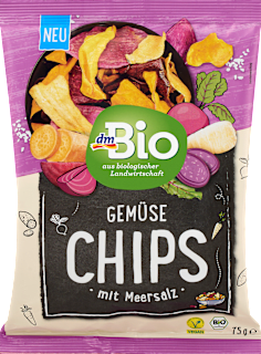 Gemüsechips mit Meersalz dmBio