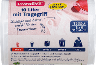 Müllbeutel 10 l mit Tragegriff Profissimo