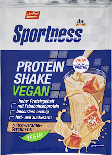 Proteinpulver, Protein Shake Vegan Salted Caramel Geschmack Sportness