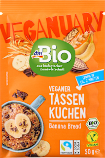 Veganer Tassenkuchen Banana Bread dmBio