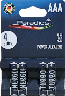 alkalické baterie AAA malé balení Paradies