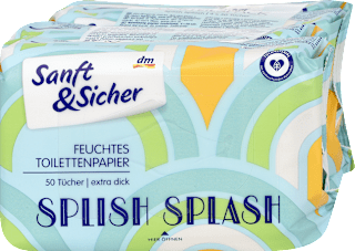 vlhčený toaletní papír Splish Splash 4 x 50 ks Sanft&Sicher