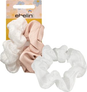 Scrunchies, rosa/weiß, 2 St
