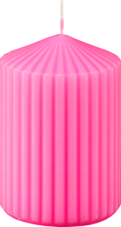 Stumpenkerze Rille 100/70 neon pink Profissimo