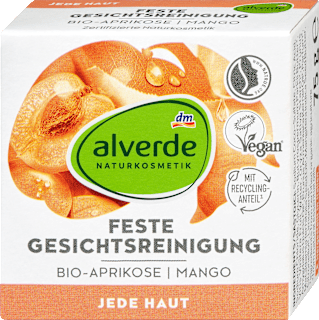 Твърд сапун за почистване на лице за всеки тип кожа alverde NATURKOSMETIK