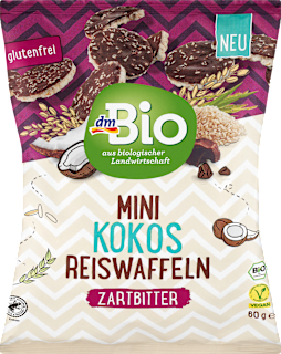 Mini gallette ricoperte di cioccolato fondente e cocco bio dmBio