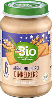 bio mléčná večerní kaše se sušenkami dmBio